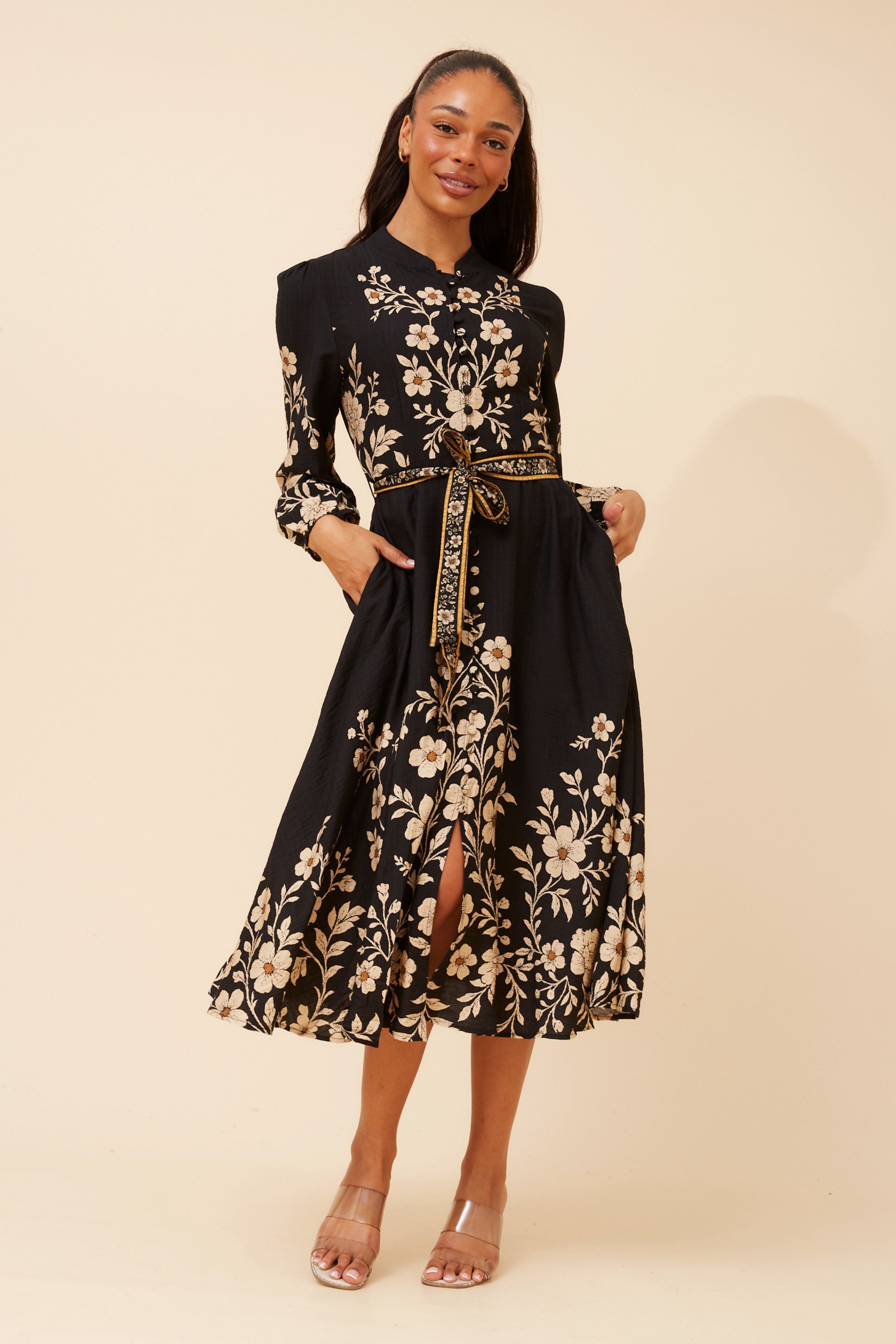 MUSETTA FLORAL MIDI DRESS