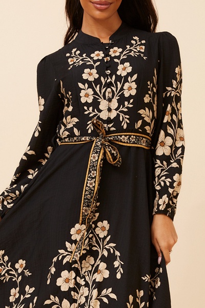 MUSETTA FLORAL MIDI DRESS