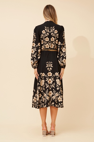 MUSETTA FLORAL MIDI DRESS
