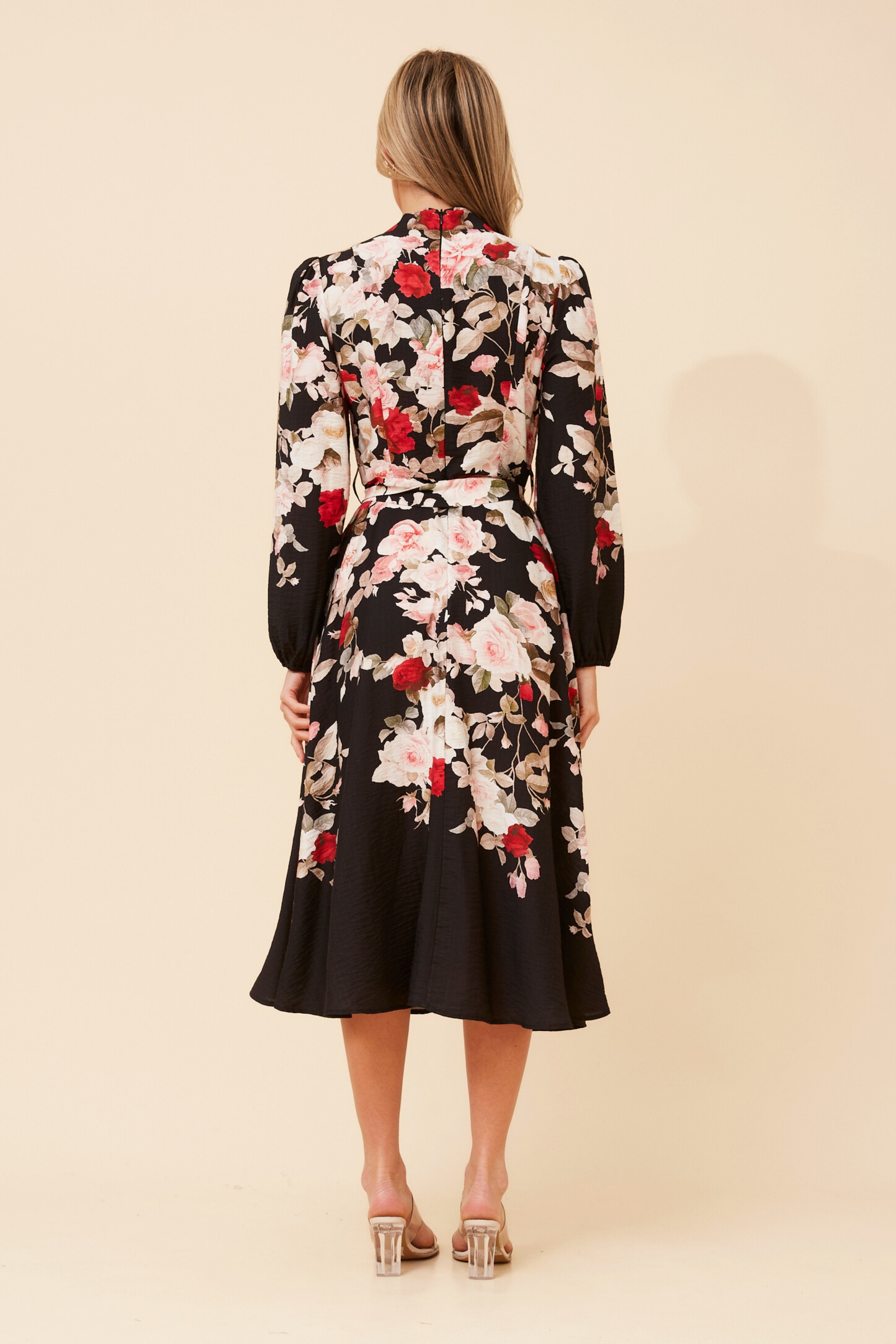 MUSETTA FLORAL PRINT MIDI DRESS