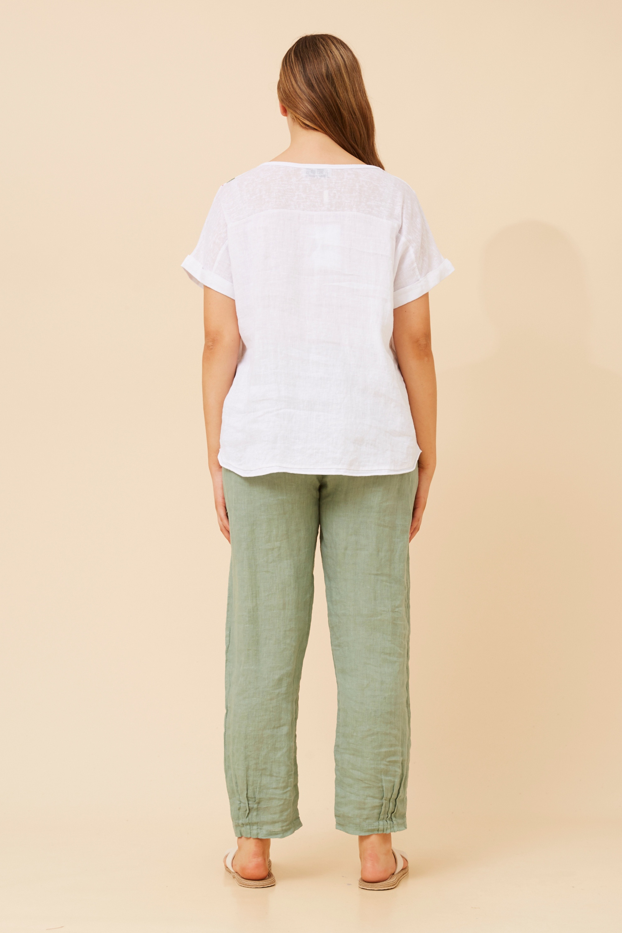 MYLA FLORAL LINEN TOP