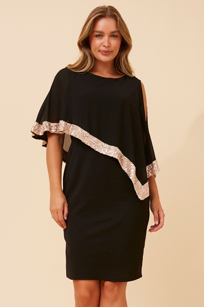 MYLIE DOUBLE LAYER SHIFT DRESS