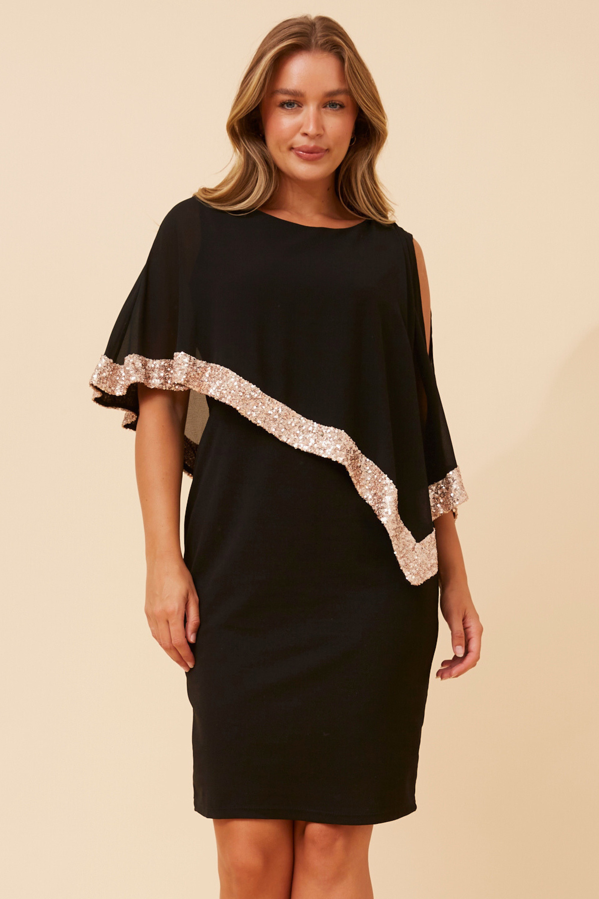 MYLIE DOUBLE LAYER SHIFT DRESS