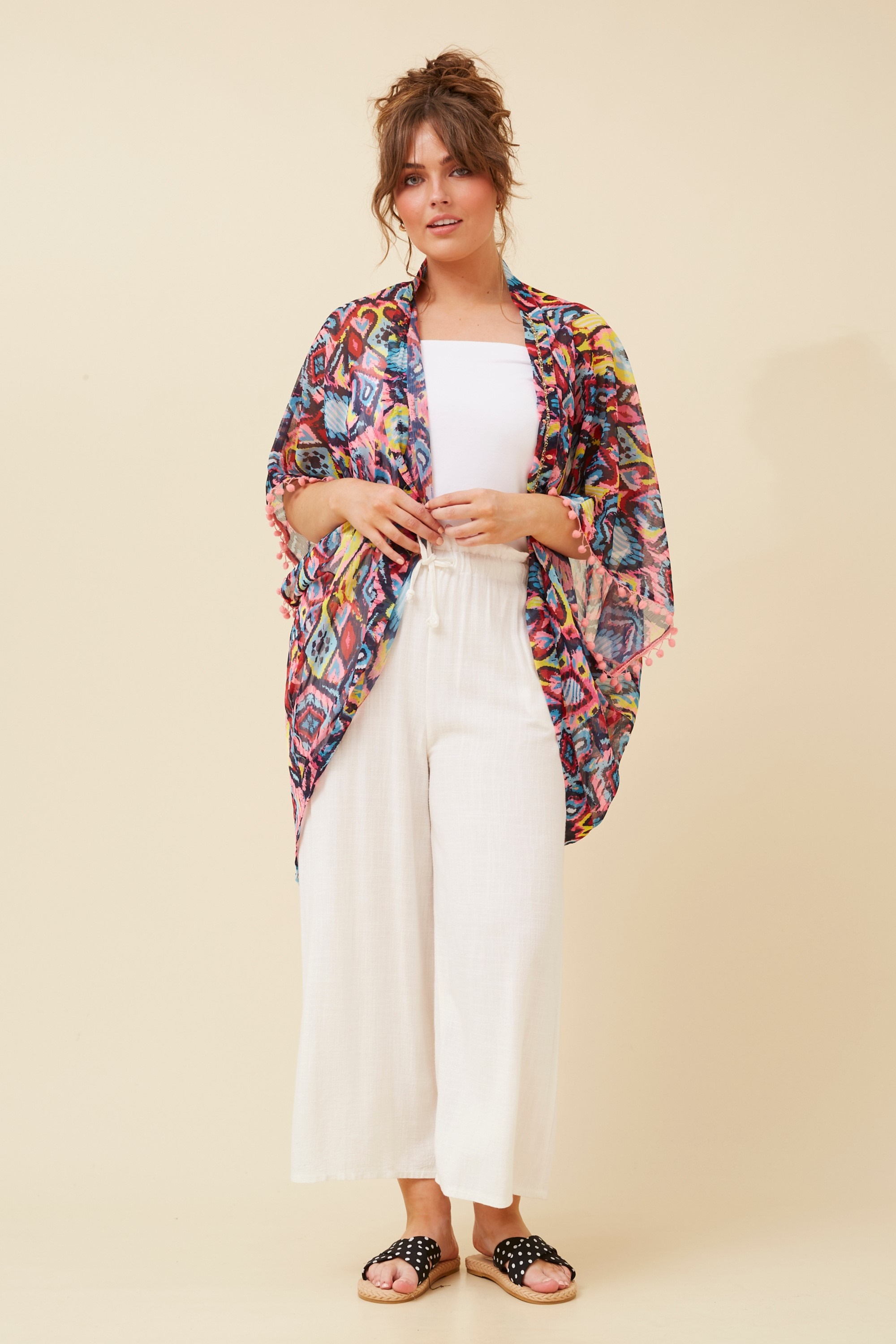 NAIDA ABSTRACT PRINT KIMONO