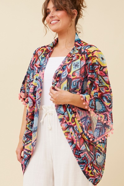 NAIDA ABSTRACT PRINT KIMONO