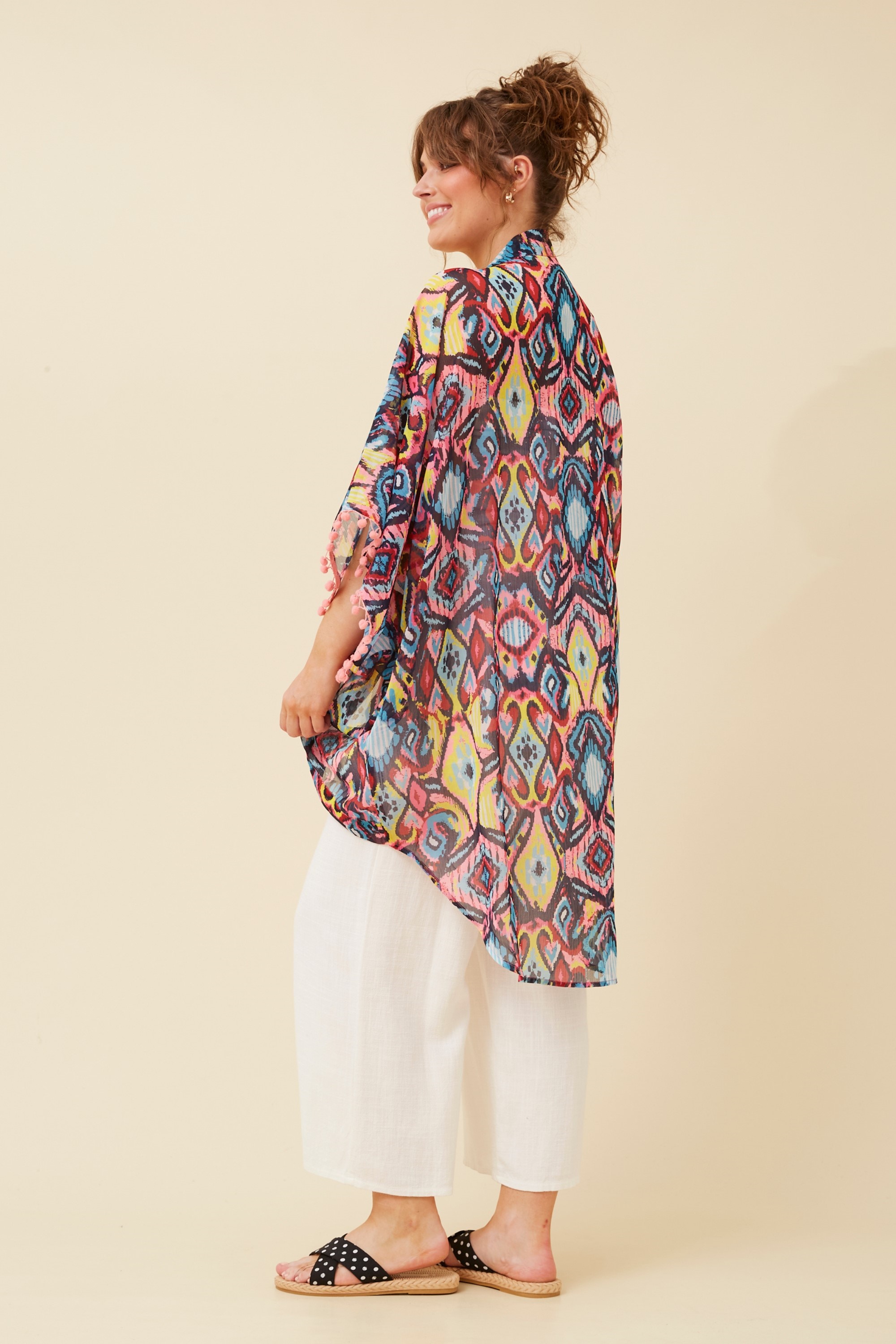 NAIDA ABSTRACT PRINT KIMONO