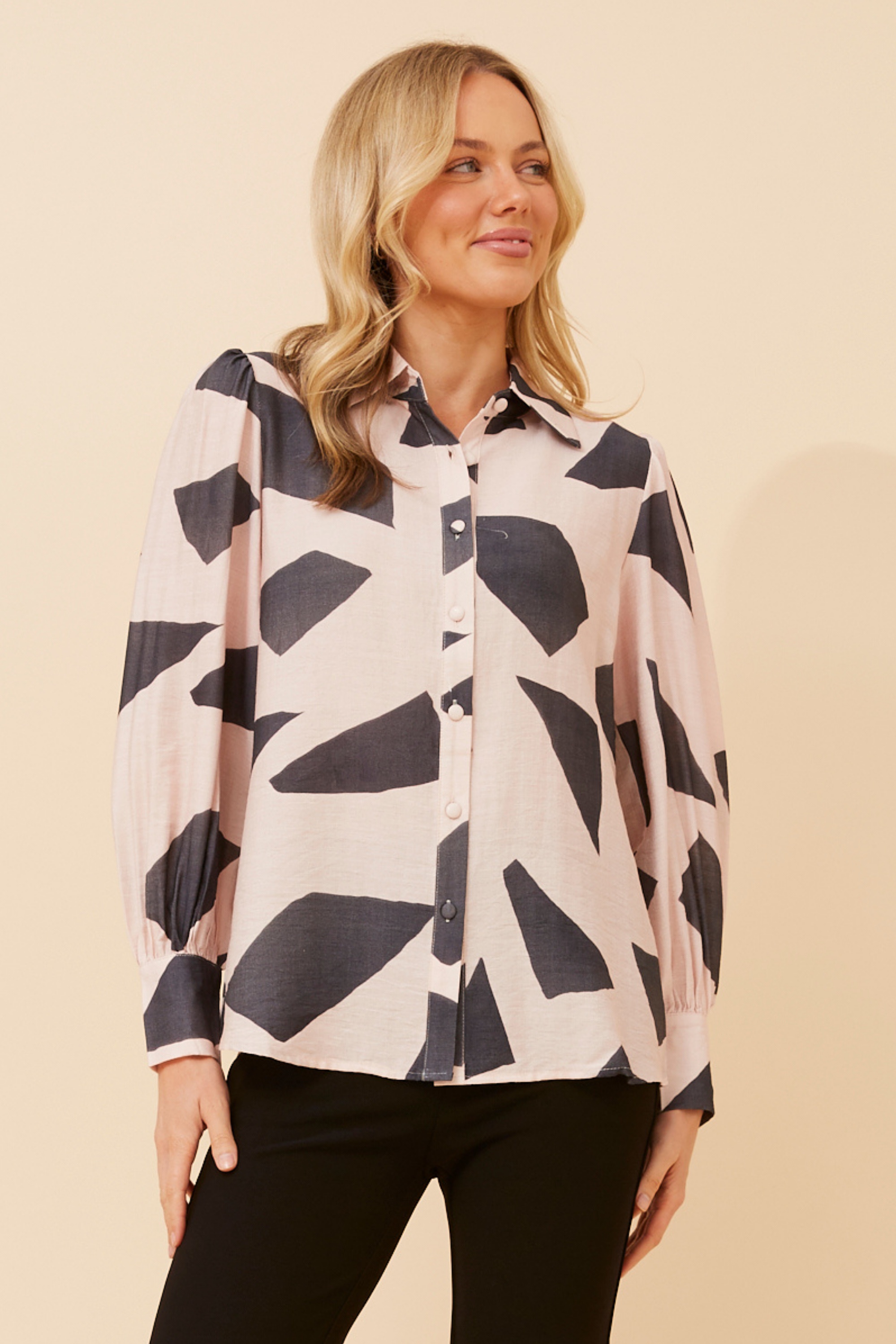 NALDA ABSTRACT PRINT SHIRT