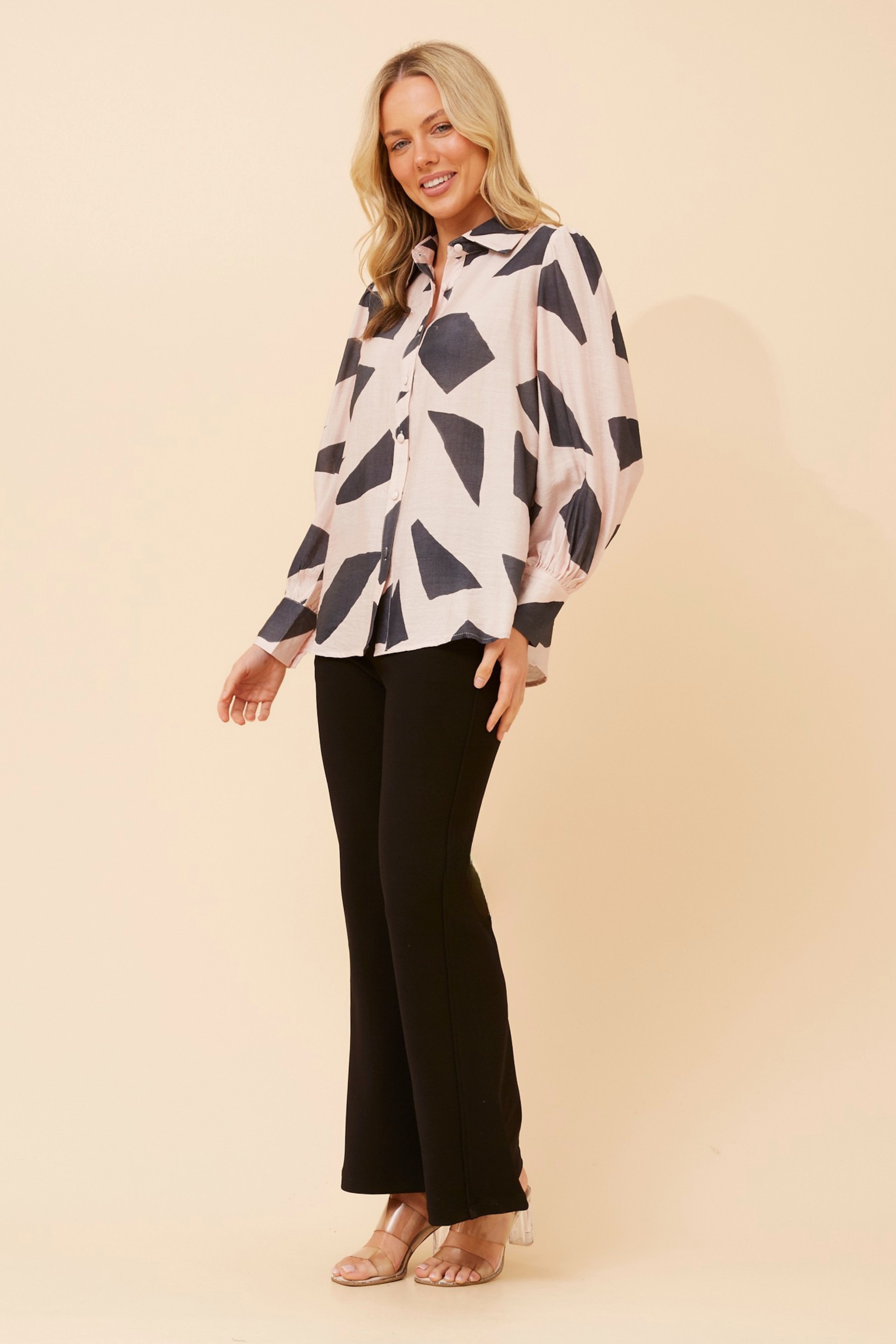 NALDA ABSTRACT PRINT SHIRT