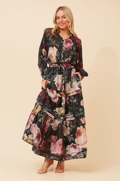 NATE FLORAL PRINT MAXI SKIRT