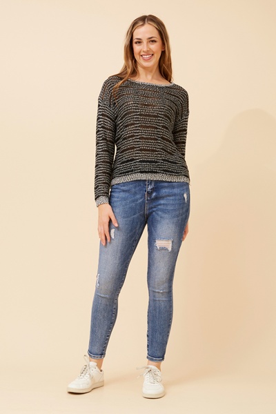 NAVA SEQUIN KNIT PULLOVER