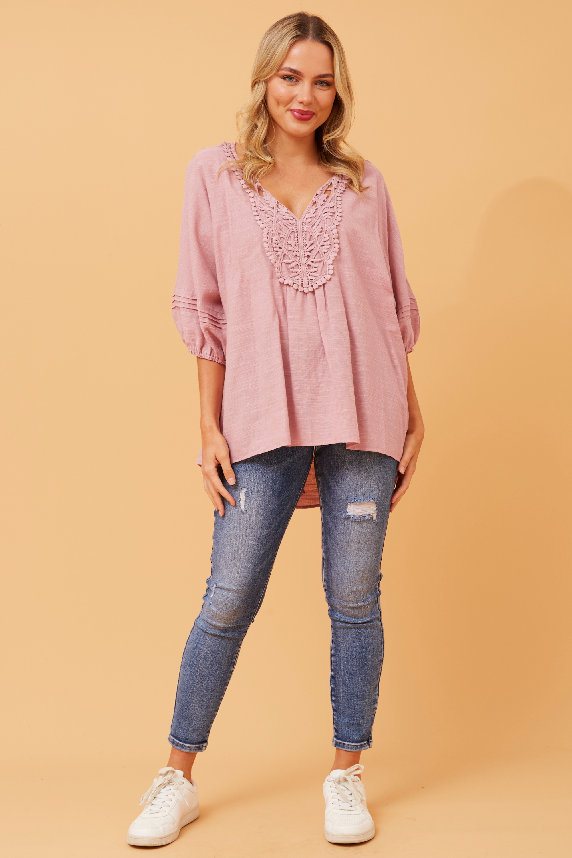 NAVEEN LACE DETAIL TOP