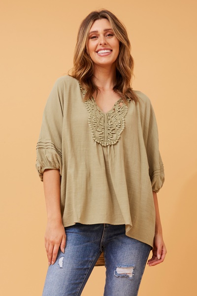 NAVEEN LACE DETAIL TOP