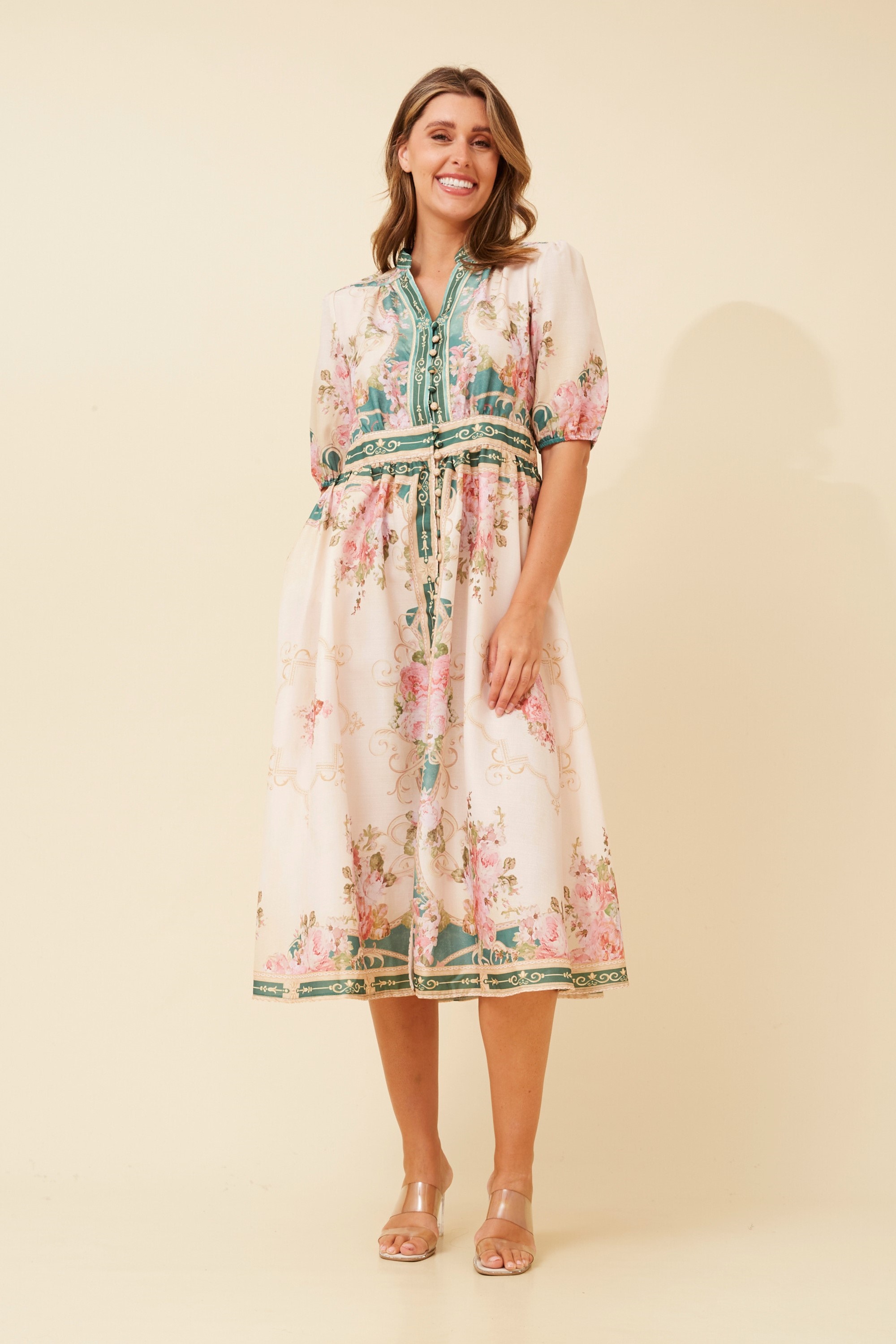 NAYELI FLORAL MIDI DRESS