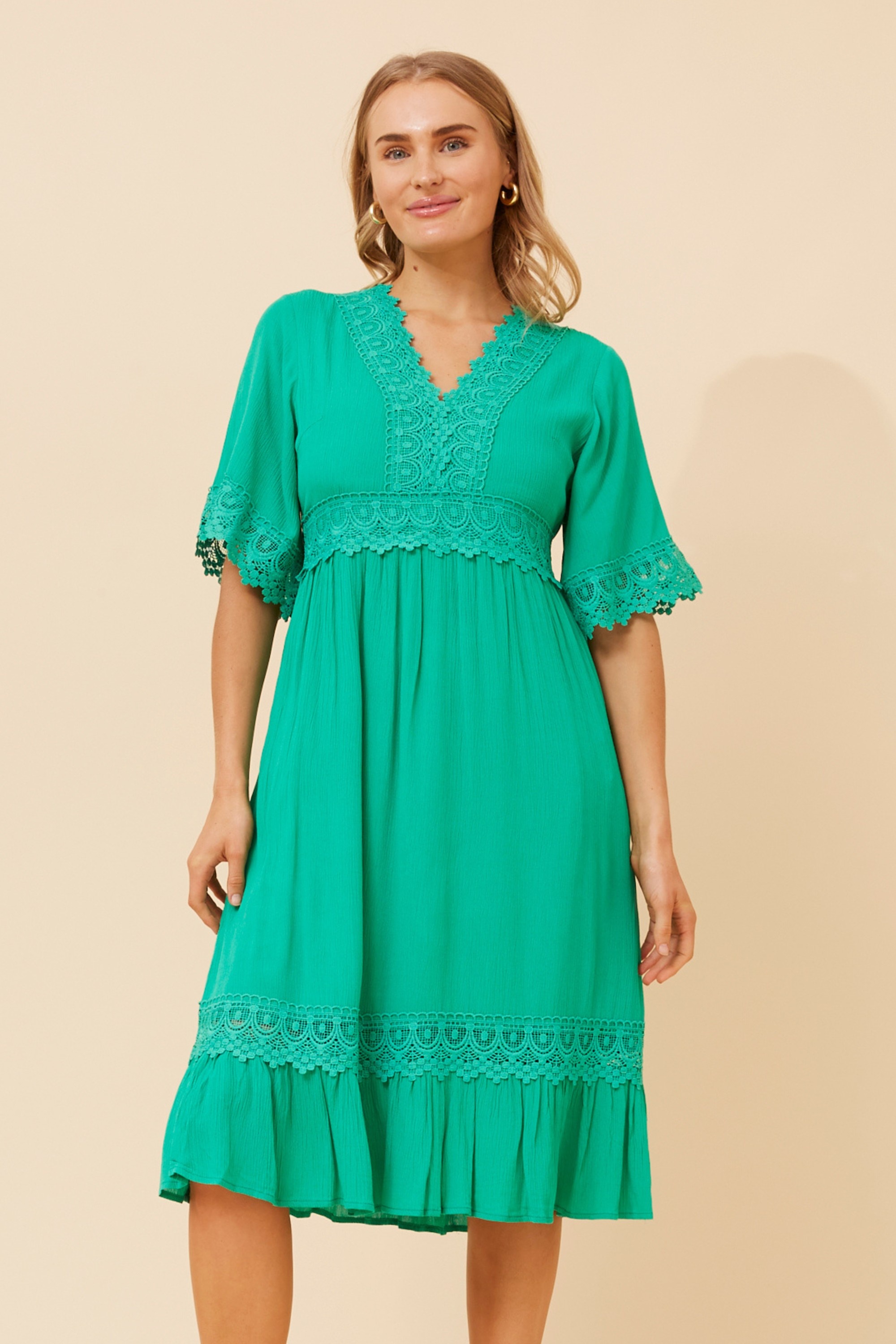 NAYLA LACE MIDI DRESS