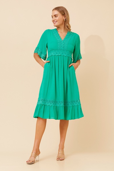 NAYLA LACE MIDI DRESS