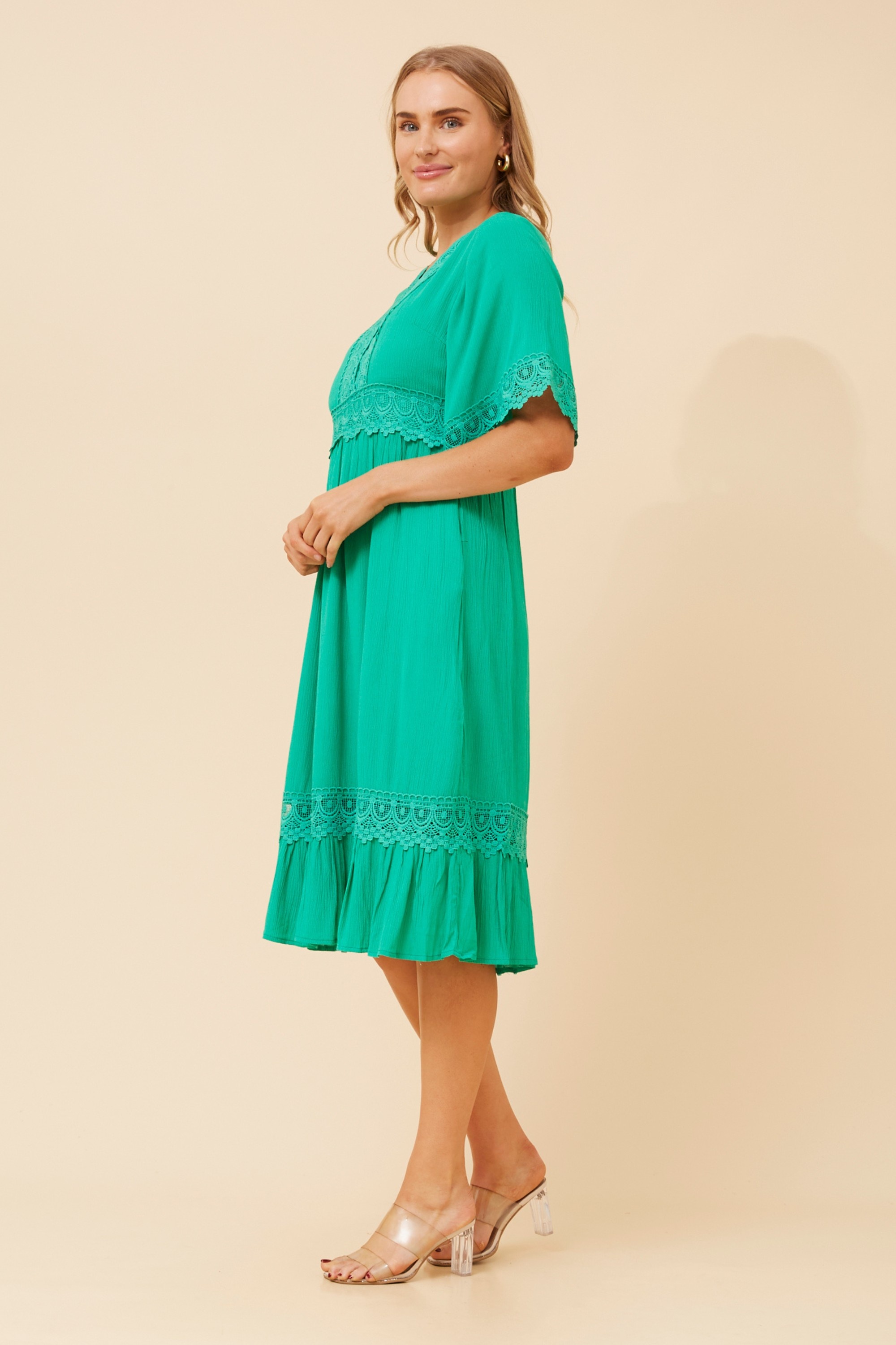NAYLA LACE MIDI DRESS