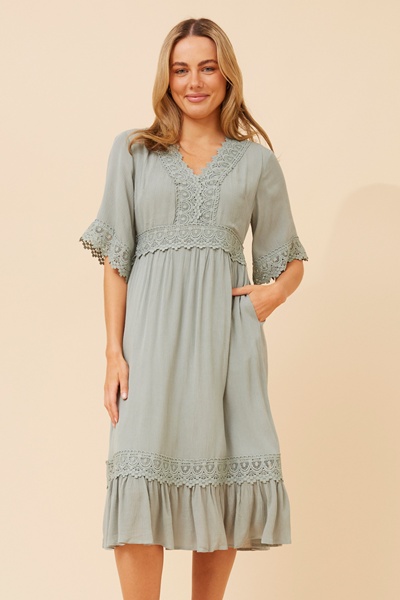 NAYLA LACE MIDI DRESS