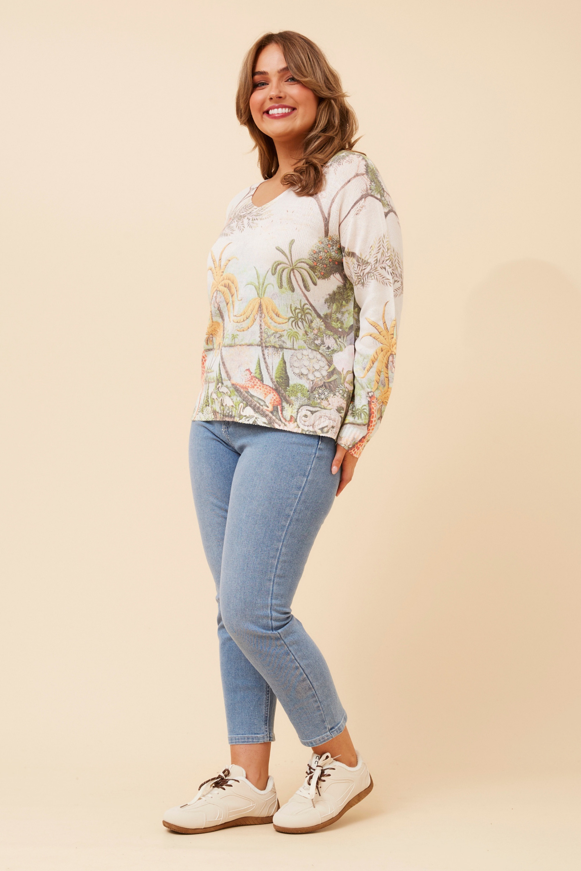 NEAVE ANIMAL PRINT PULLOVER