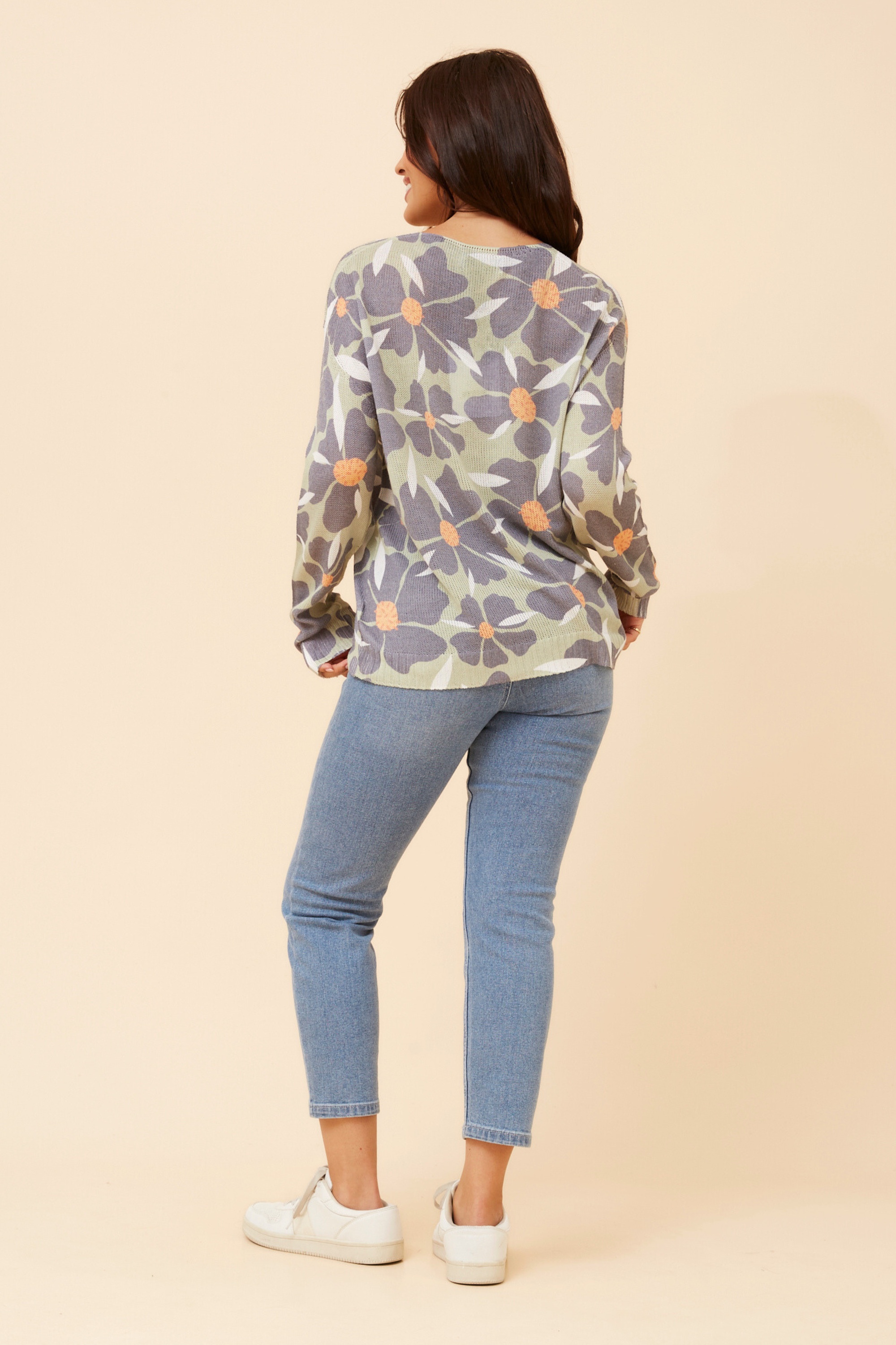 NEAVE FLORAL KNIT PULLOVER