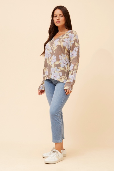 NEAVE FLORAL KNIT PULLOVER