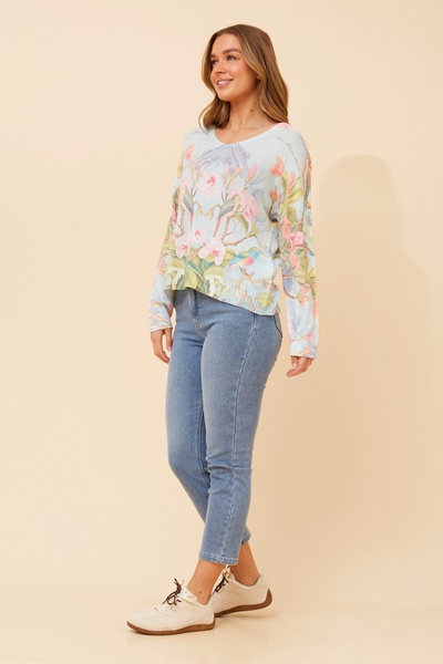 NEAVE FLORAL KNIT PULLOVER