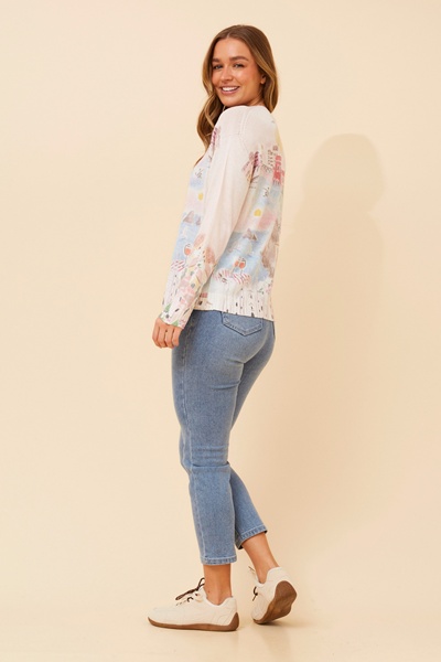 NEAVE WANDERLUST PRINT KNIT PULLOVER