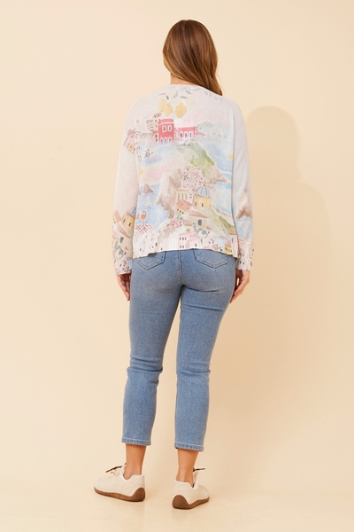 NEAVE WANDERLUST PRINT KNIT PULLOVER