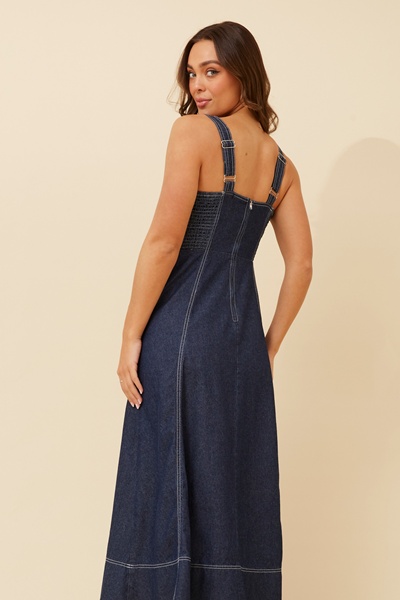 NEBRASKA SLEEVELESS DENIM DRESS