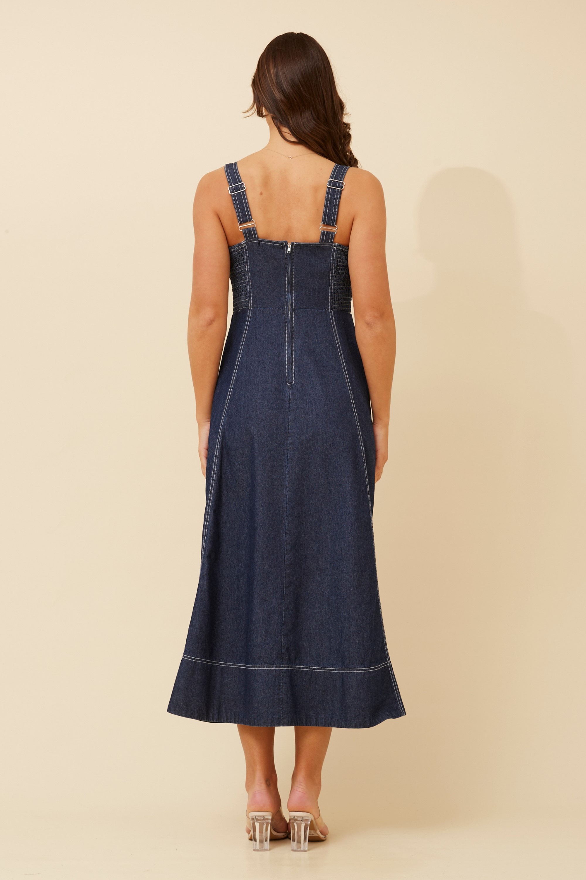 NEBRASKA SLEEVELESS DENIM DRESS