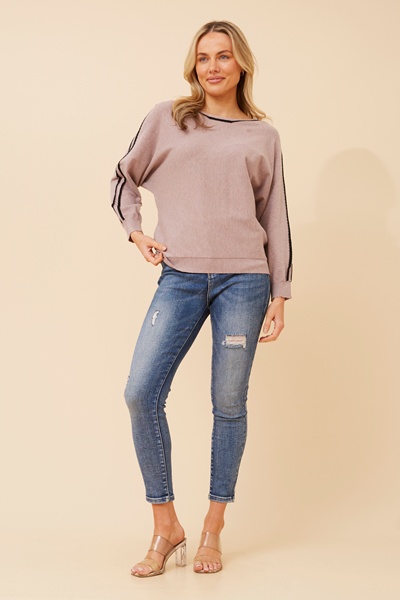 NELLY SOLID KNIT PULLOVER