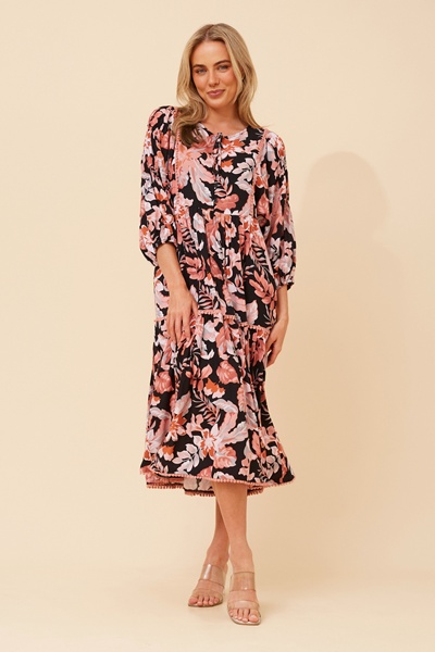 NEMY FLORAL MIDI DRESS