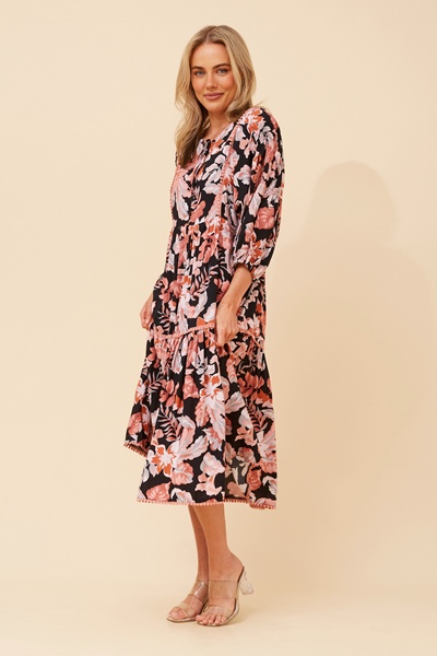 NEMY FLORAL MIDI DRESS