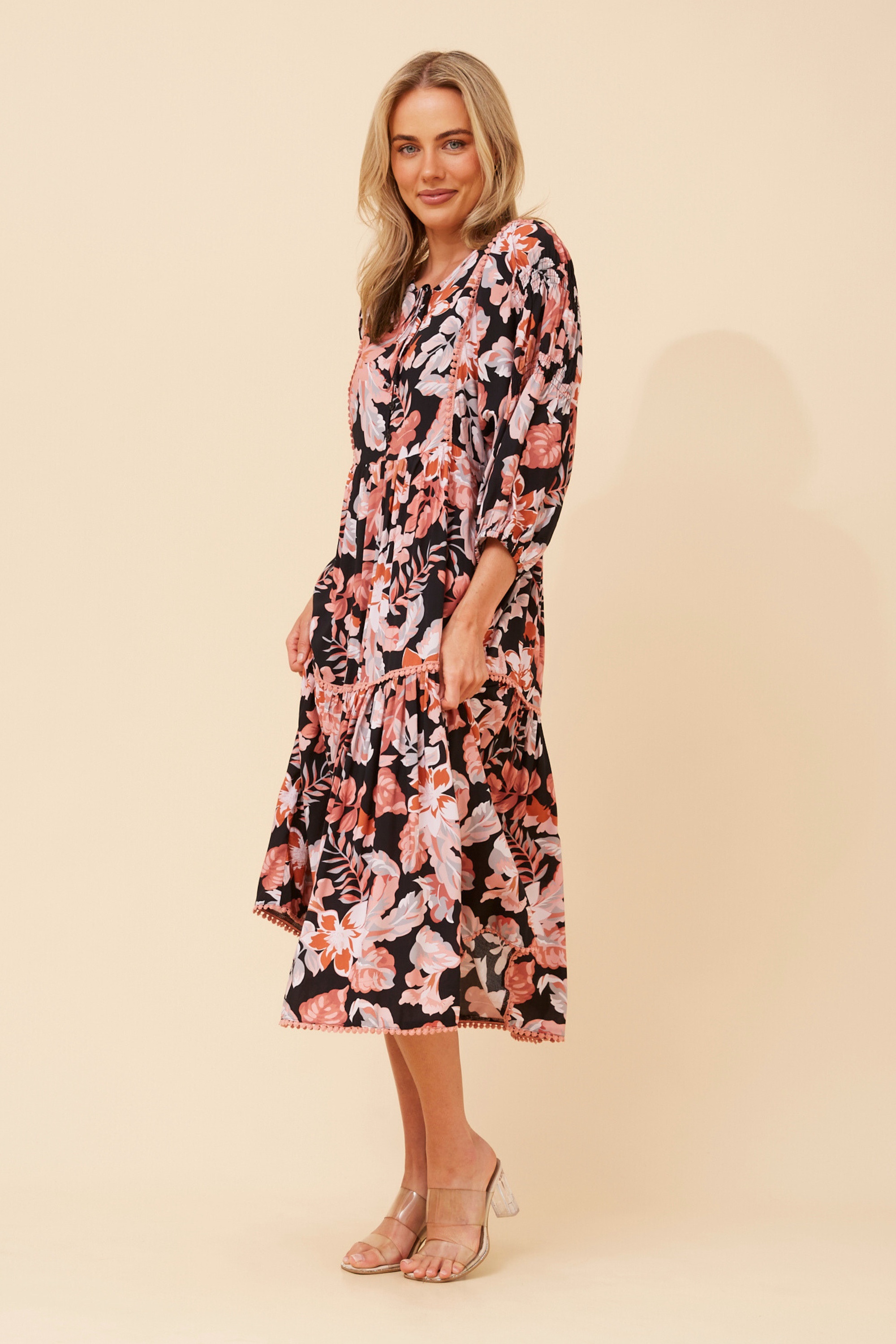 NEMY FLORAL MIDI DRESS
