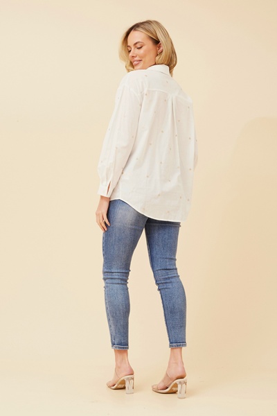 NIDIA HEART EMBROIDERED SHIRT