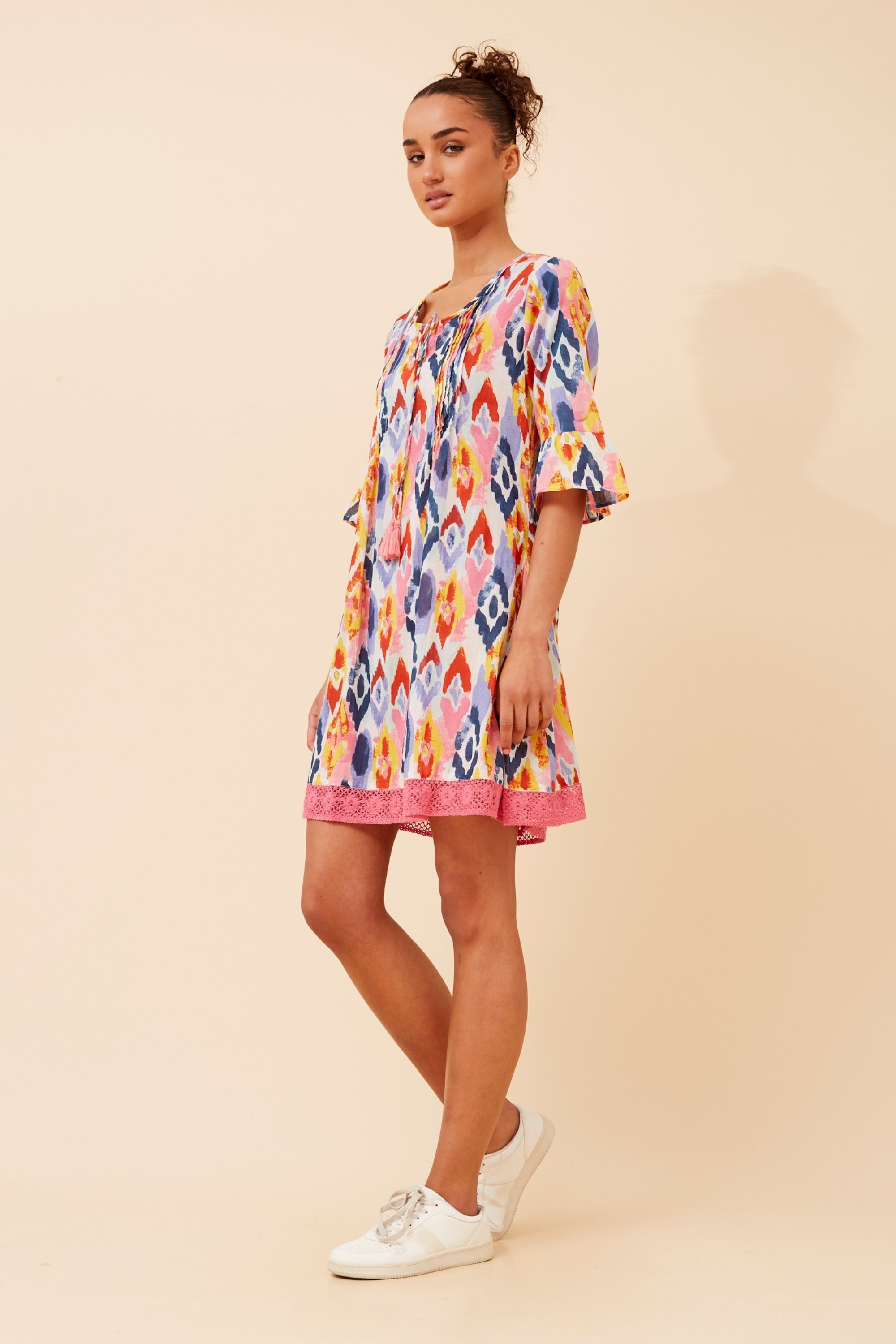 NIETTA ABSTRACT PRINT DRESS