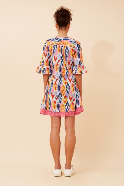 NIETTA ABSTRACT PRINT DRESS