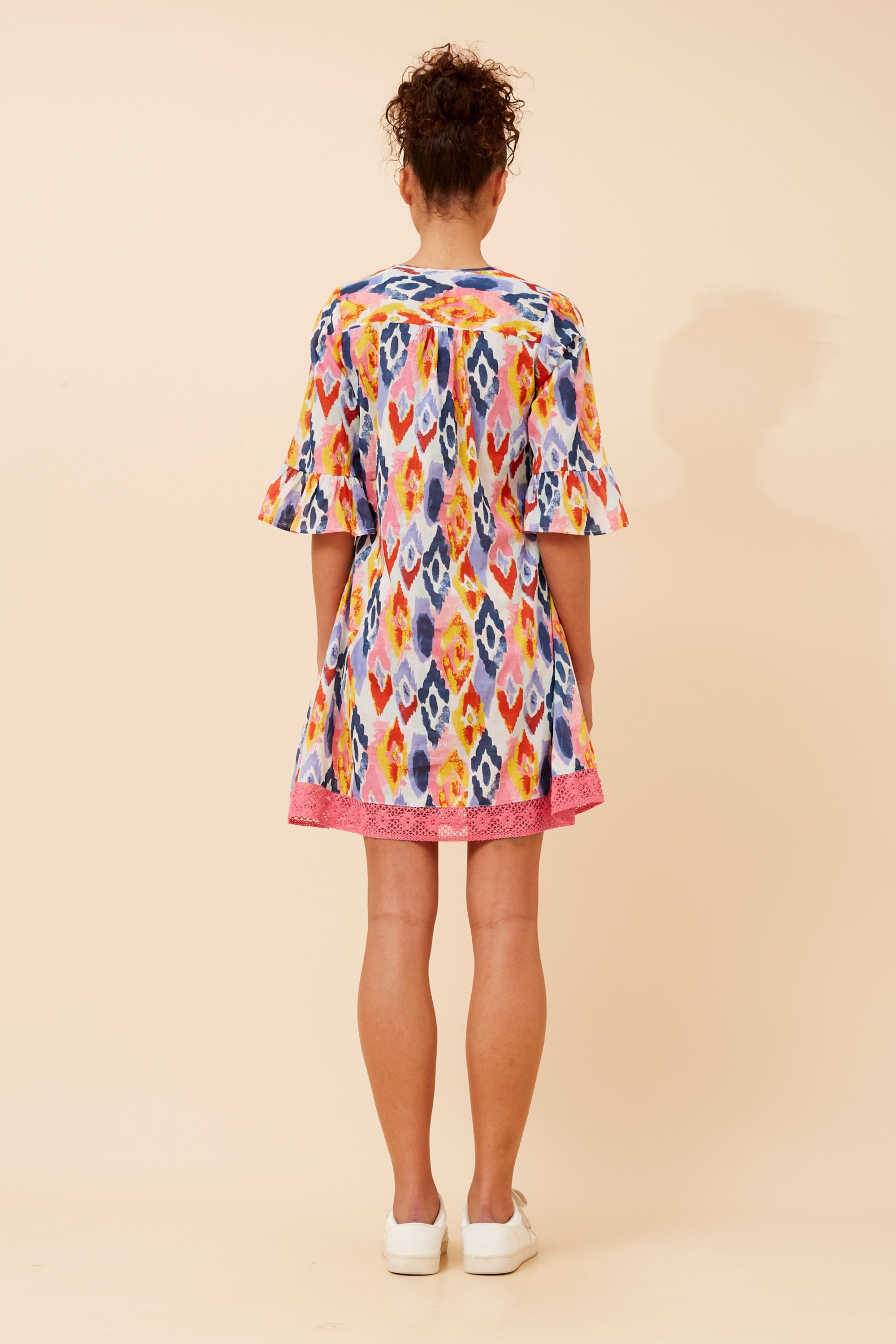 NIETTA ABSTRACT PRINT DRESS
