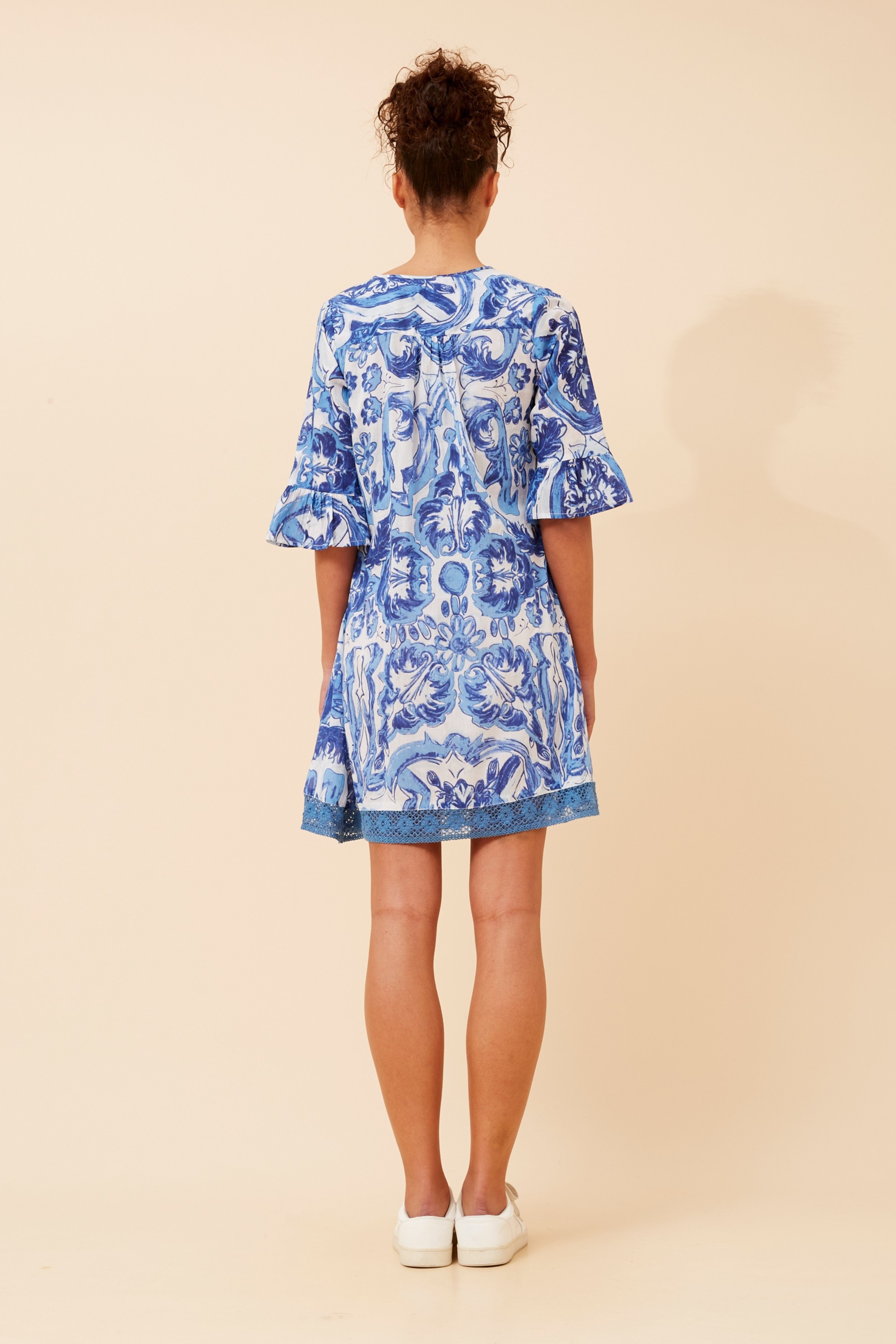 NIETTA ABSTRACT PRINT DRESS