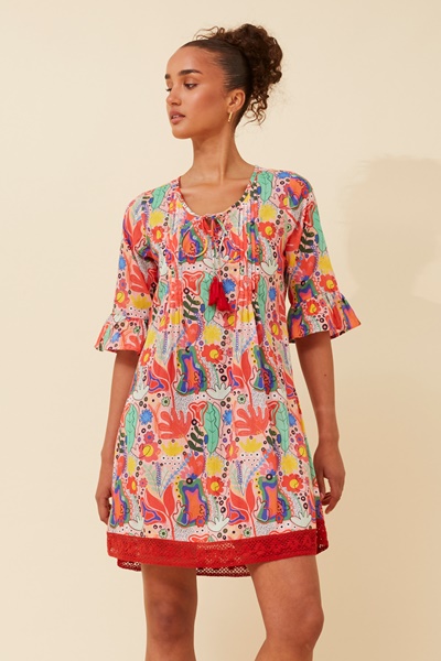 NIETTA BOTANICAL PRINT DRESS