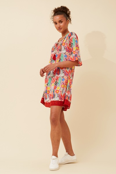 NIETTA BOTANICAL PRINT DRESS