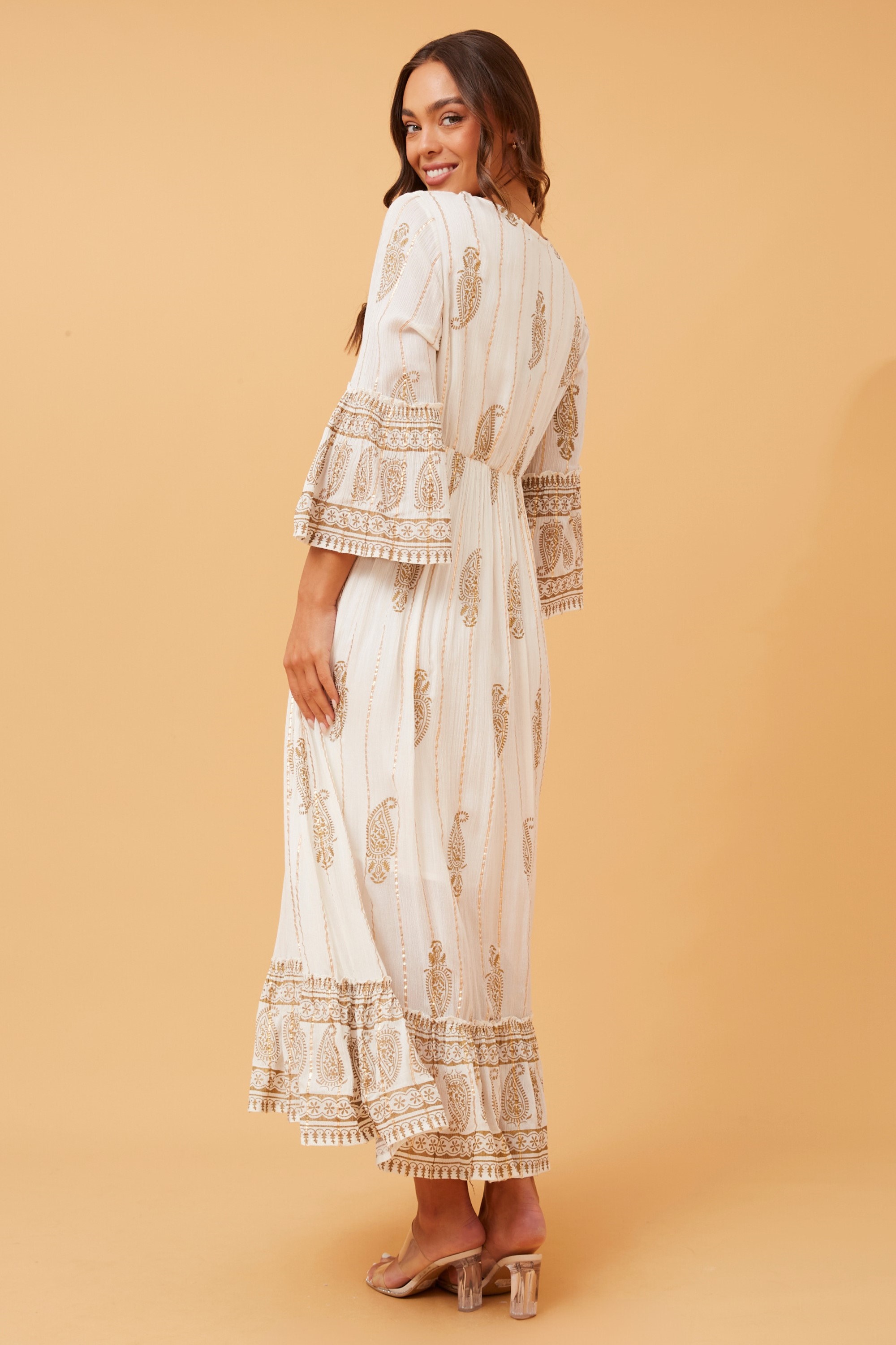 NIGELLA PAISLEY BOHO MAXI DRESS