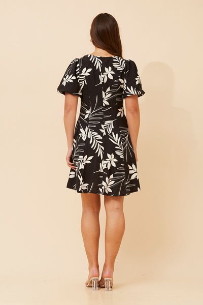 NILA LEAF PRINT SHORT DRESS