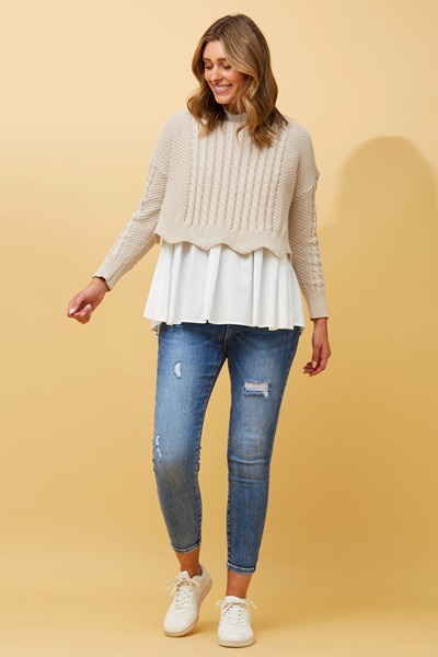 NITA DOUBLE LAYER KNIT JUMPER