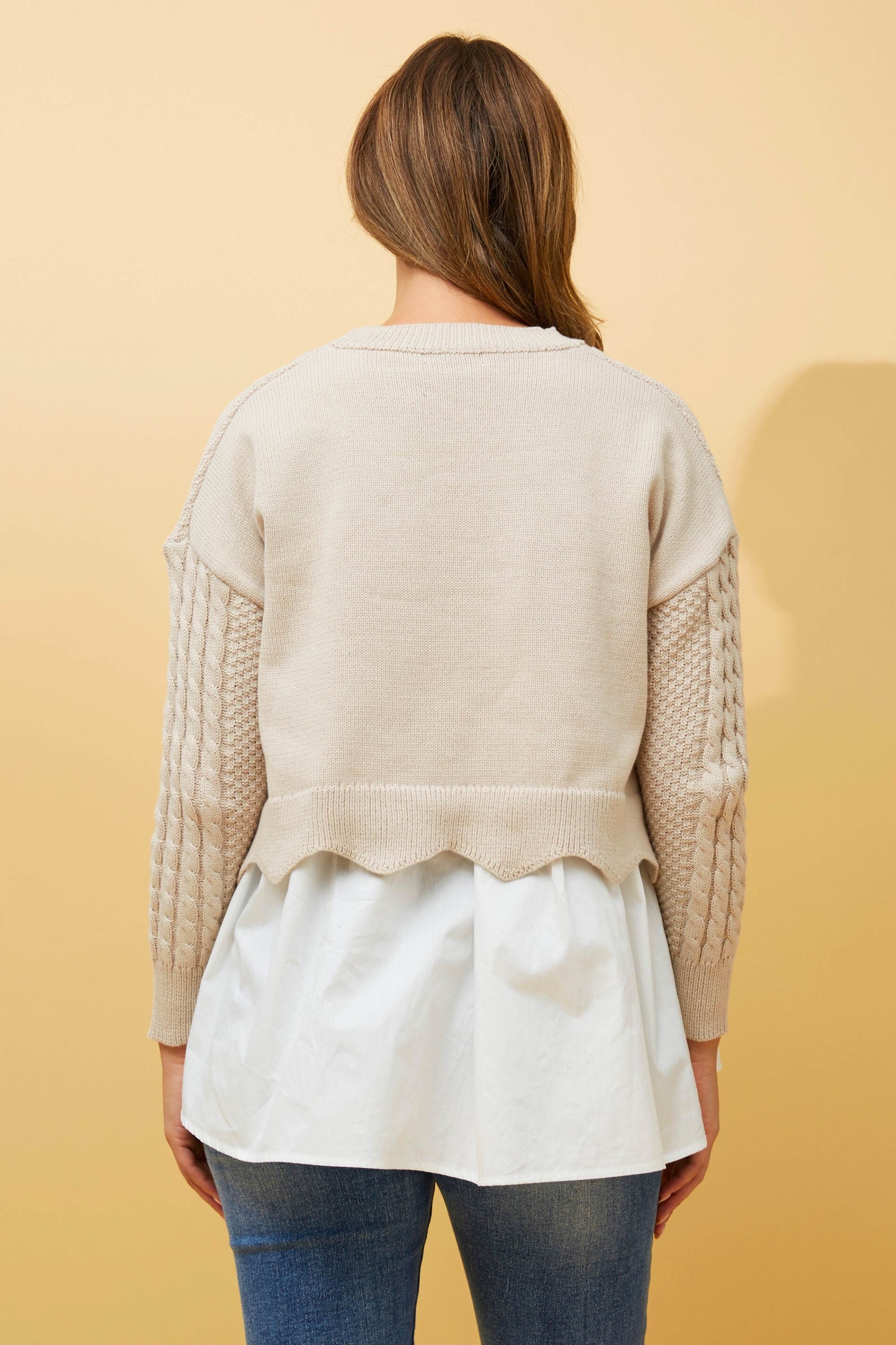 NITA DOUBLE LAYER KNIT JUMPER