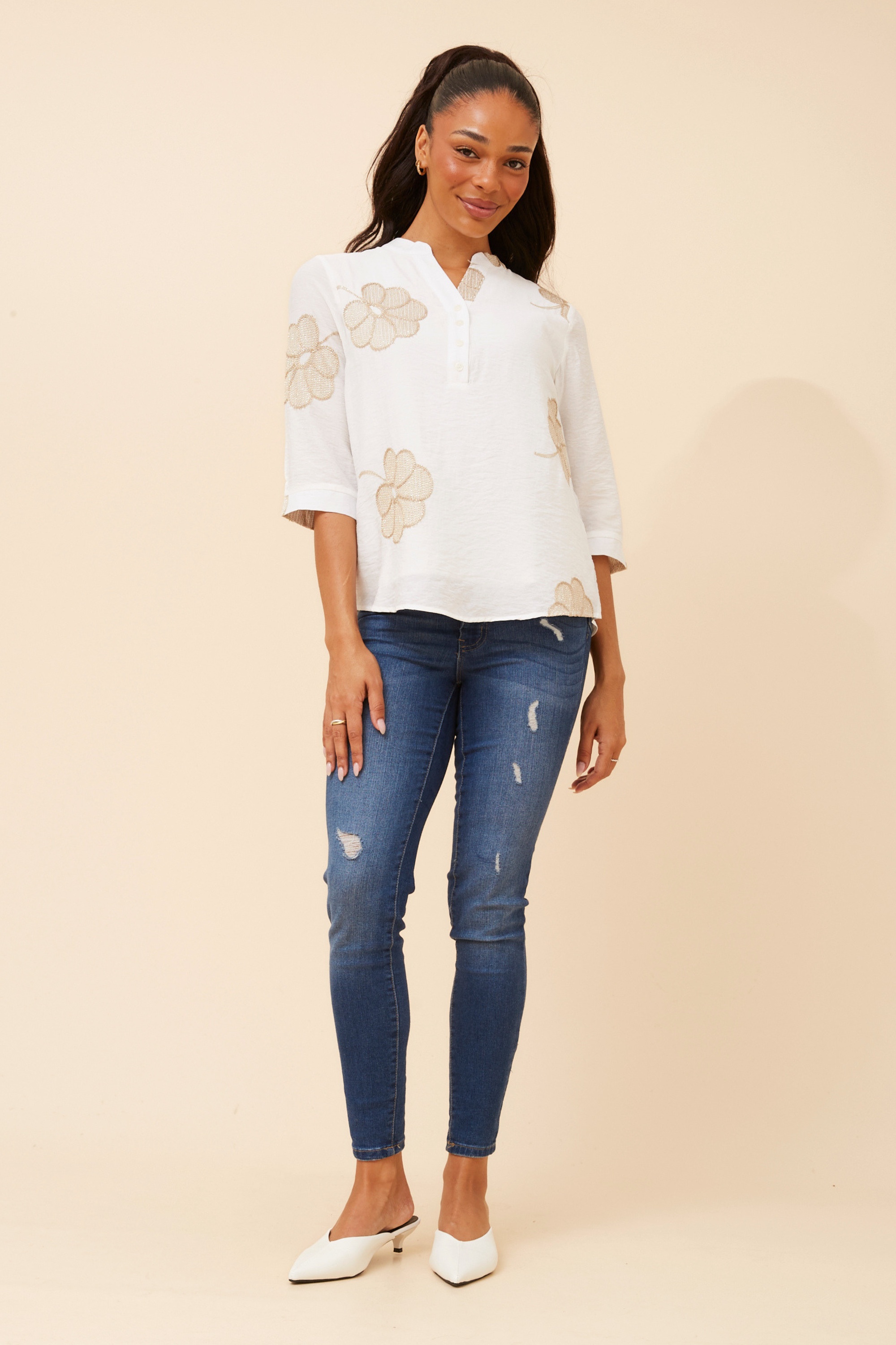 NORNAH EMBROIDERED TOP