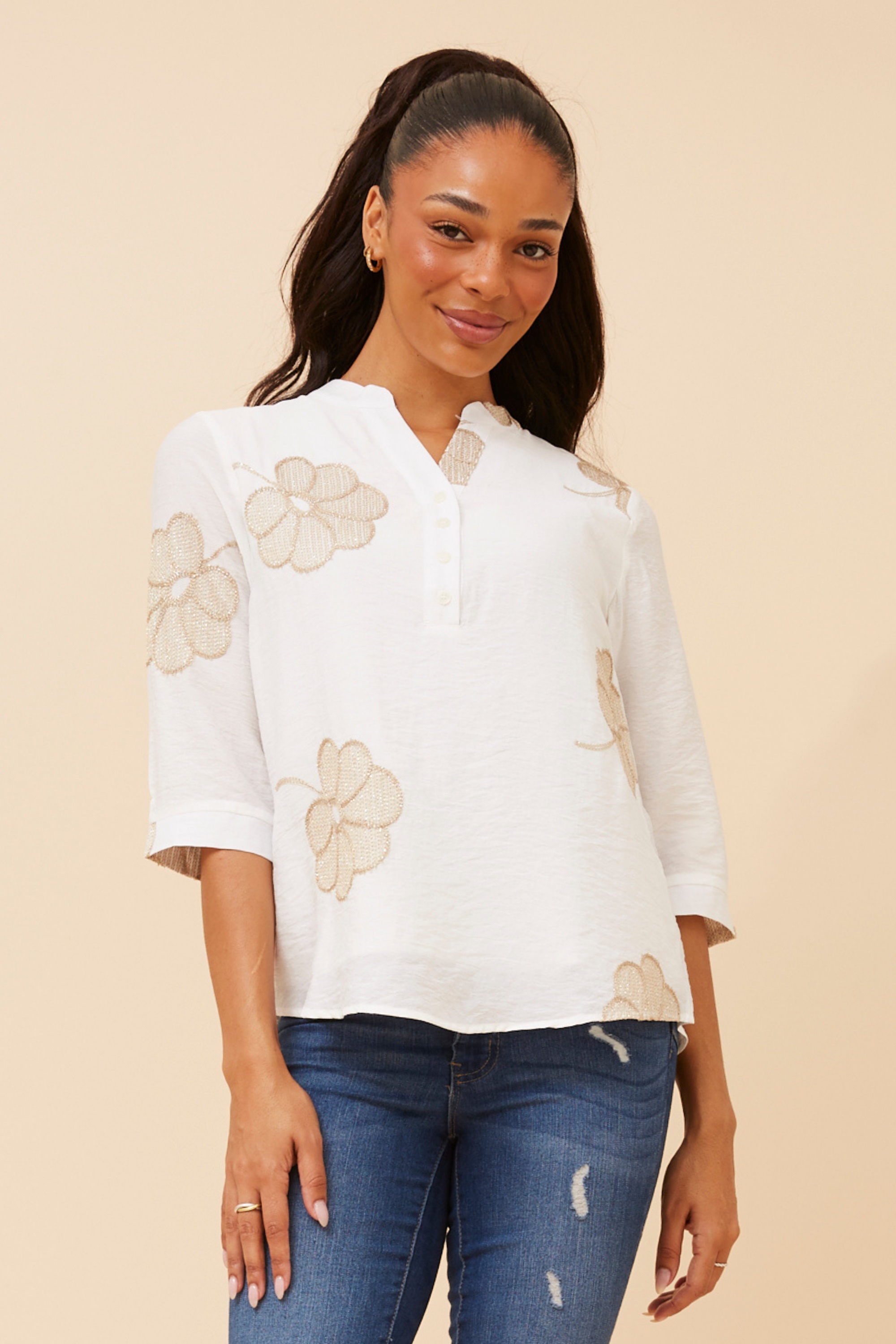 NORNAH EMBROIDERED TOP