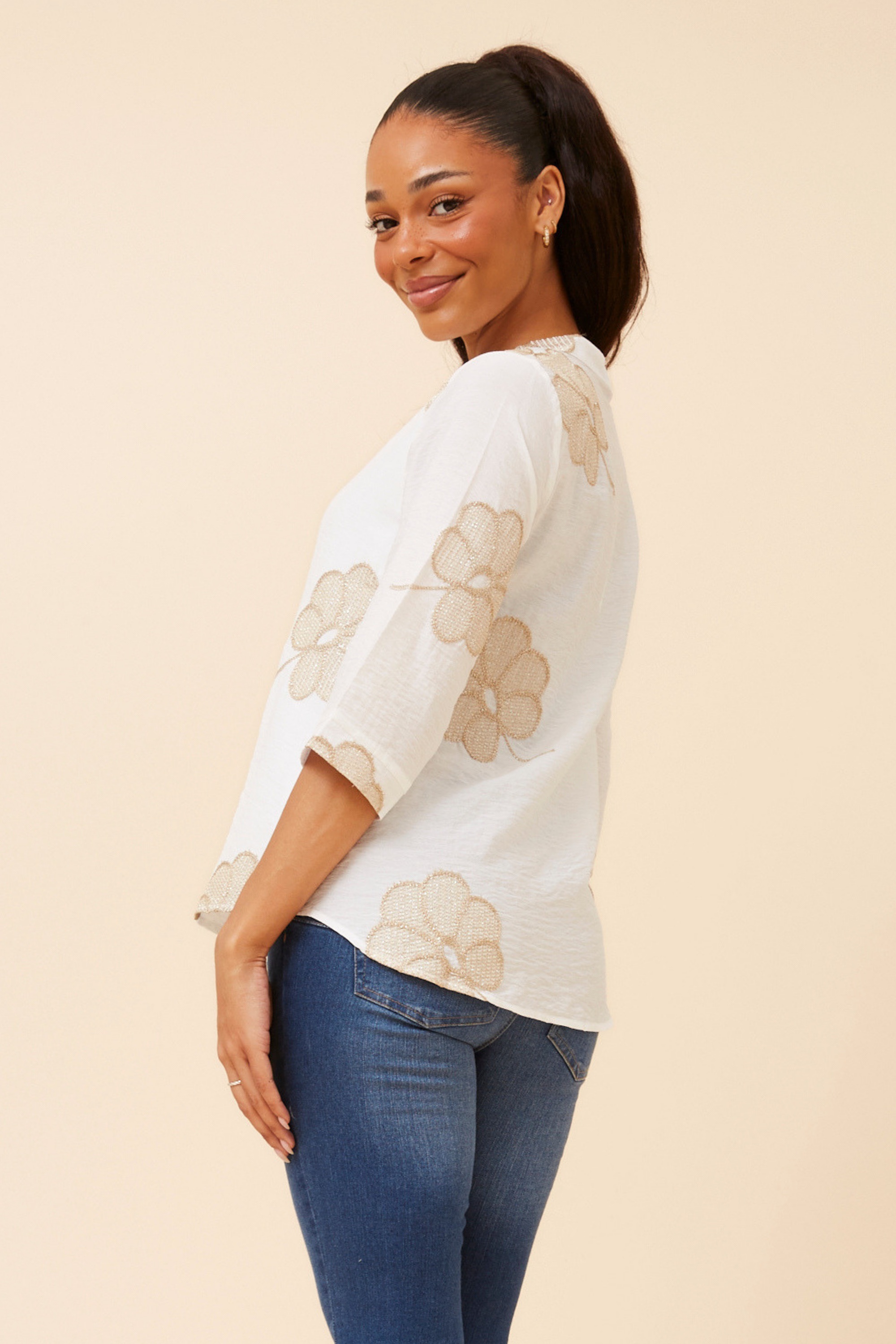 NORNAH EMBROIDERED TOP