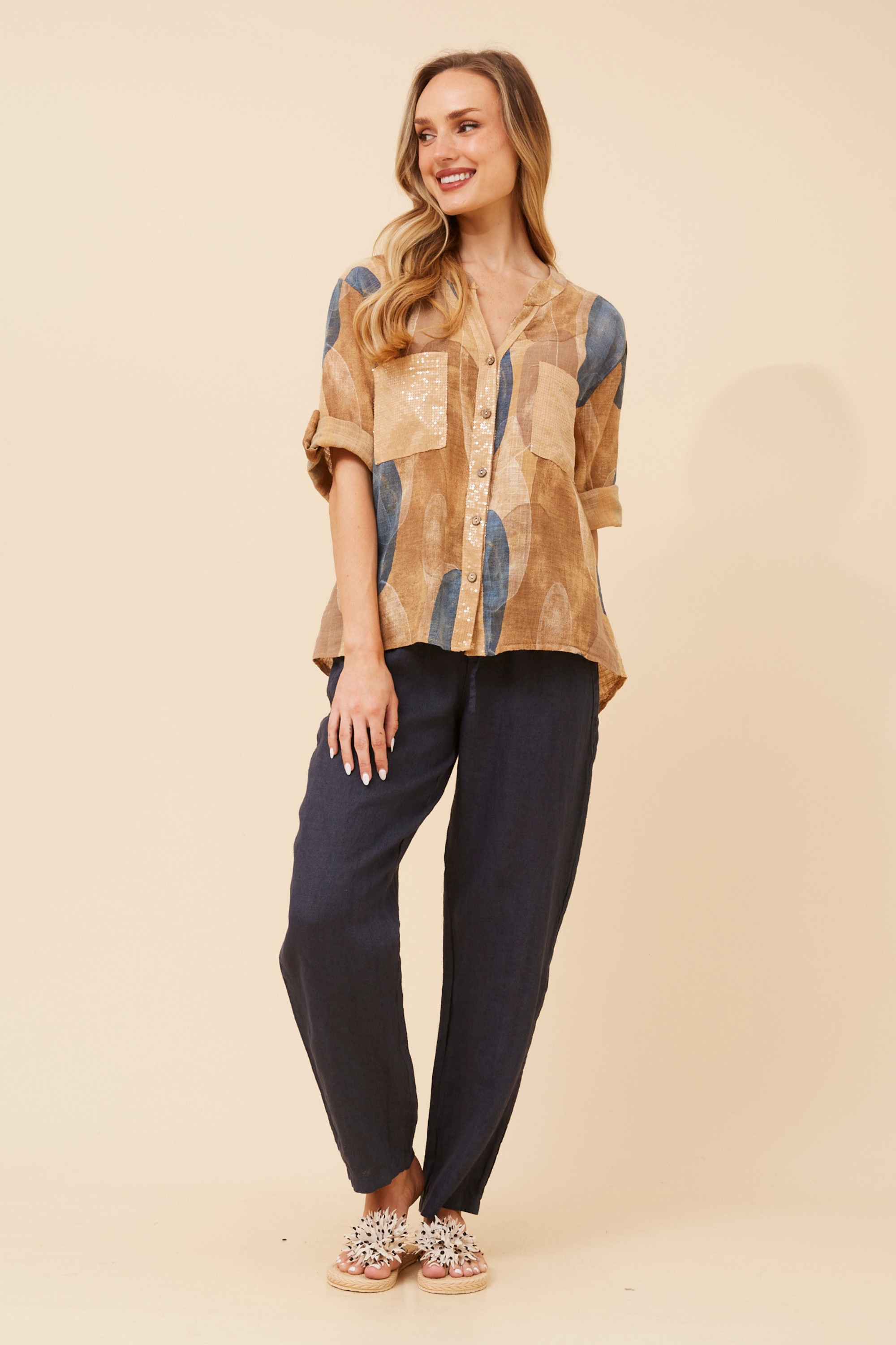 NOSETTA ABSTRACT PRINT TOP