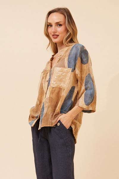 NOSETTA ABSTRACT PRINT TOP