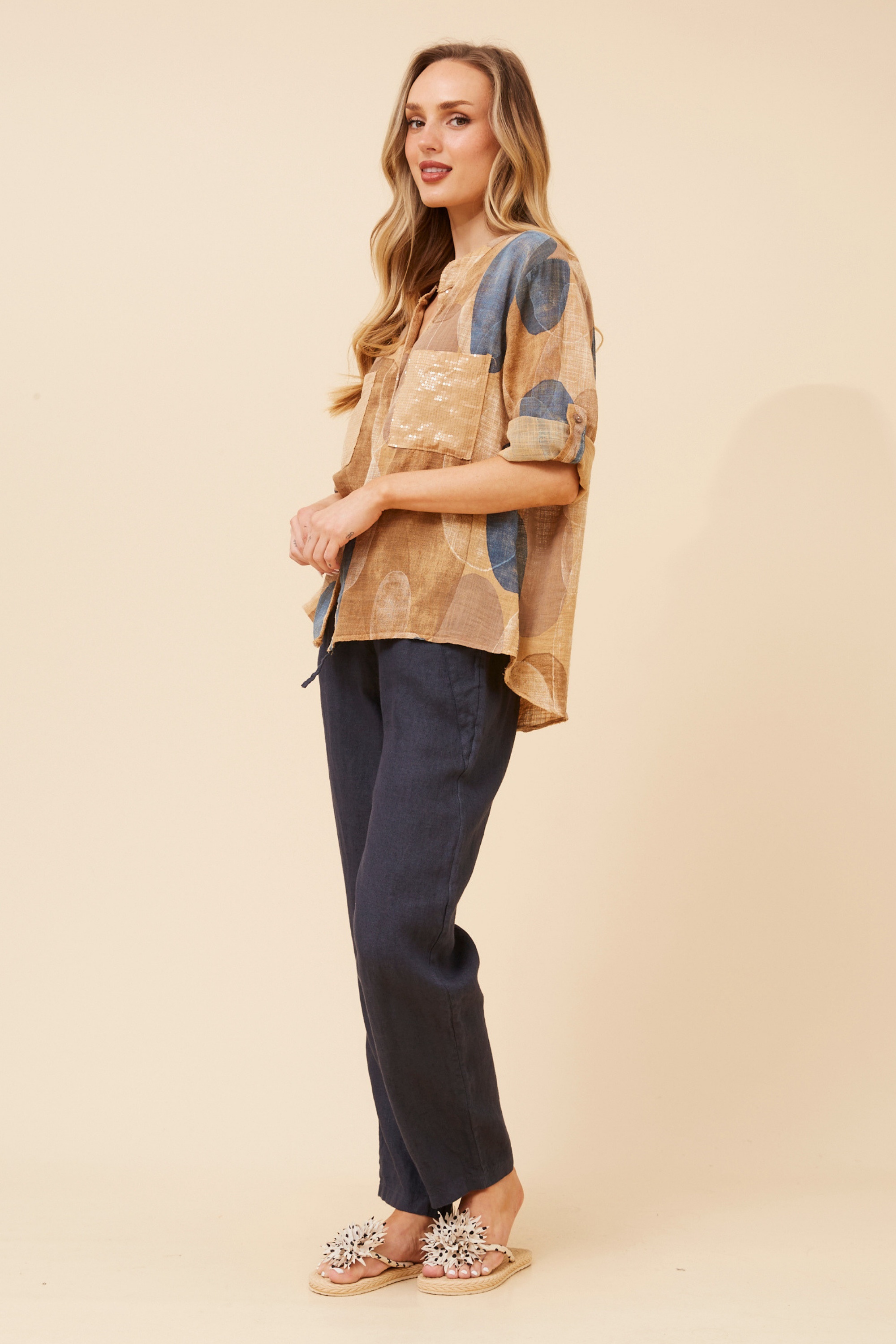 NOSETTA ABSTRACT PRINT TOP